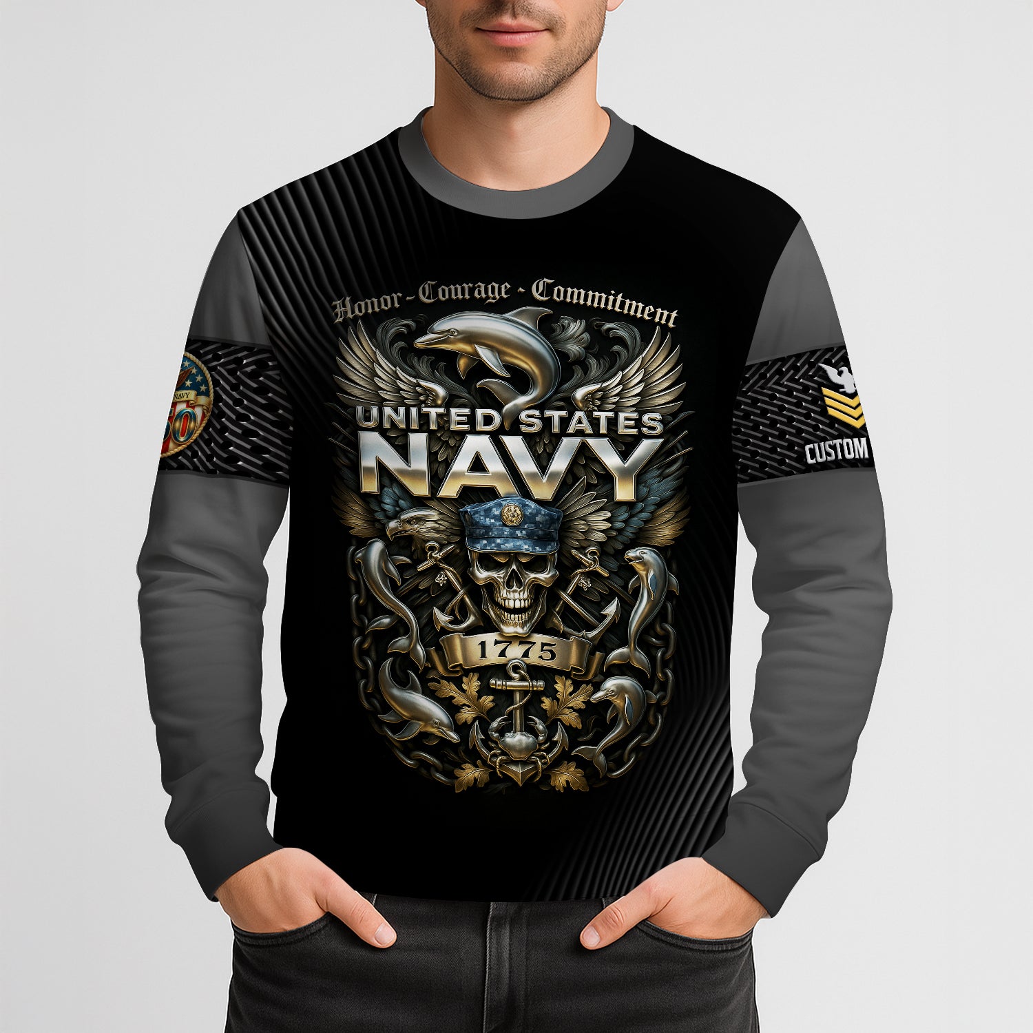 Personalized US Navy Sweatshirt JSTS07