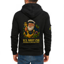 Personalized US Navy Quater Zip Hoodie JQZ07