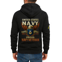 Personalized US Navy Quater Zip Hoodie JQZ03