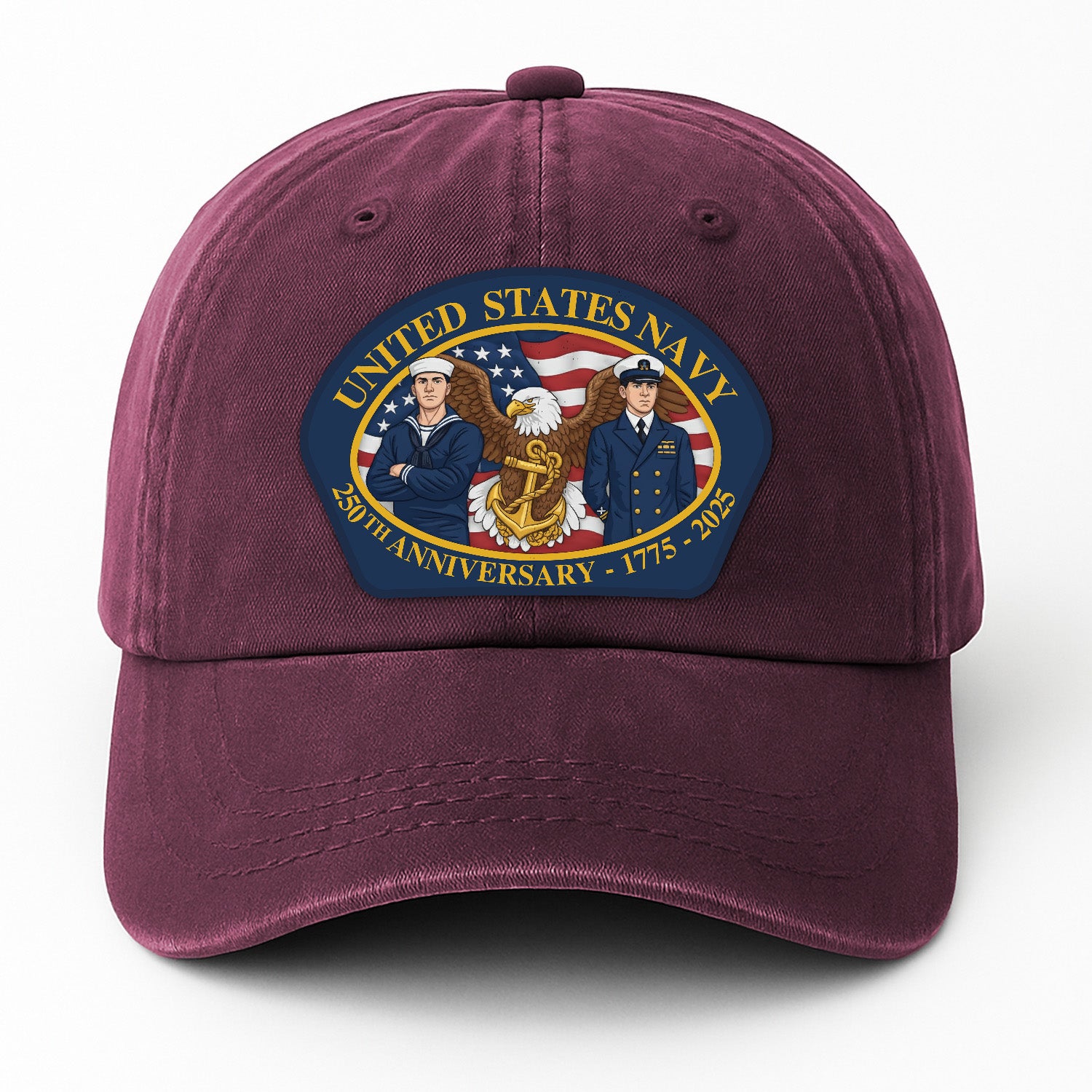 United Stetes Navy 250th Anivesary Premium Washed Denim Cap