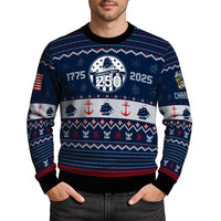 Personalized US Navy Christmas Ugly Sweater UST003