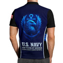US Navy Polo Shirt – Bold Vertical Text & Navy Seal