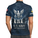US Navy 250th Anniversary Polo Shirt – Eagle Emblem & Sailor Silhouette