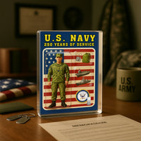 Custom Camouflage Acrylic Plaque with Photo, Name & Rank