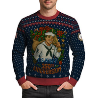 Personalized US Navy Christmas Ugly Sweater TUST13