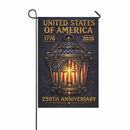 Christian Patriotic America 250 Garden Flag USA Cross Flag 1776-2026 Independence Decor