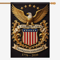 USA 250 House Flag Patriotic Eagle Shield America 1776-2026 Anniversary Decor
