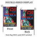 250 Years America Anniversary Garden Flag – Statue of Liberty Patriotic Flag
