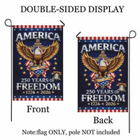 America 250 Garden Flag – 250 Years of Freedom 1776–2026 Patriotic Eagle