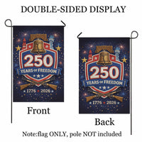 America 250 Garden Flag 1776-2026 Patriotic Liberty Bell 250 Years of Freedom Yard Decor