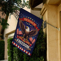 250 Years of Freedom House Flag Patriotic Eagle USA 1776-2026 Independence Banner