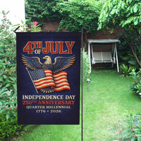 4th of July America 250 Garden Flag Independence Day Patriotic Eagle 1776-2026