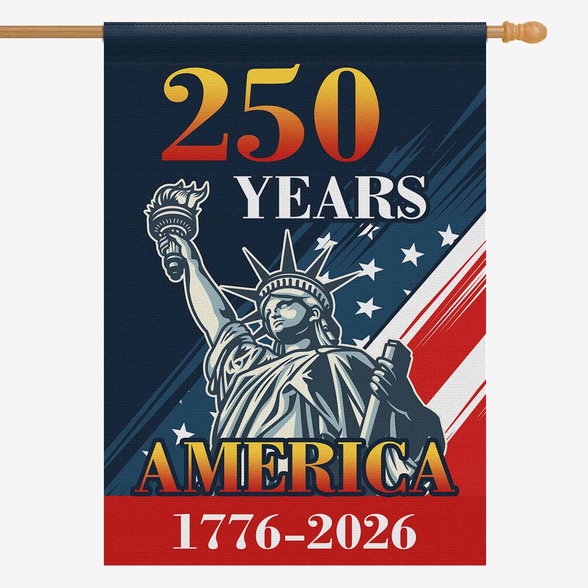 US 250th Anniversary House Flag – Statue of Liberty America 250 Flag 1776–2026