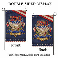 250 Years American Independence Garden Flag Patriotic Eagle USA Flag Decor
