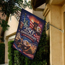 USA 250th Anniversary House Flag Patriotic Eagle Liberty Bell 1776-2026 Independence Banner