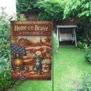 America 250 Garden Flag Home of the Brave Patriotic Farmhouse USA Flag 1776-2026