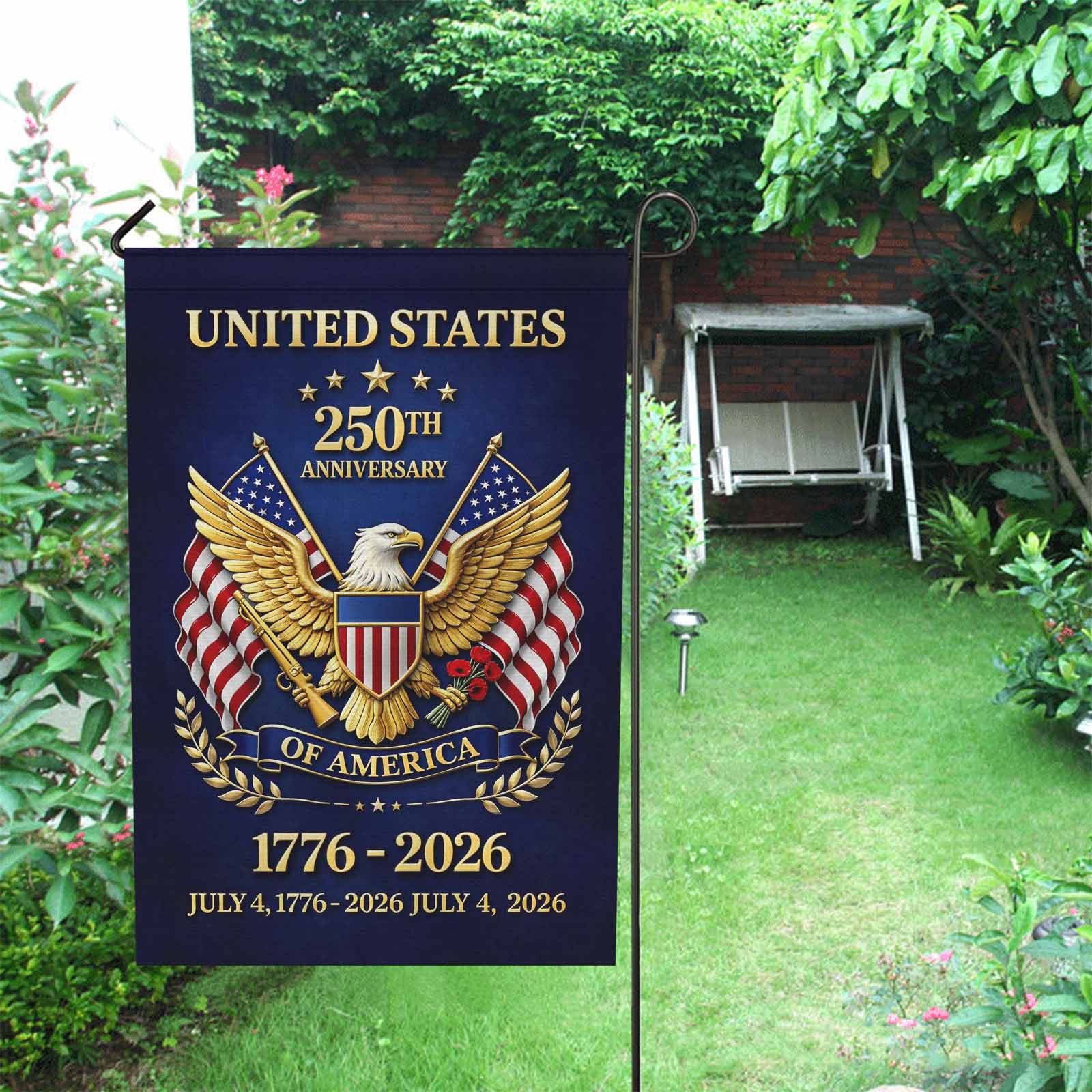 United States 250th Anniversary Garden Flag – 1776–2026 Patriotic Decor