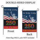God Family Country Garden Flag – America 250 Faith Patriotic Blessings Flag