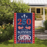 Blessed Is the Nation Garden Flag – America 250 Christian Faith Patriotic Flag