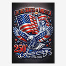 USA 250th Anniversary Patriotic House Flag Eagle Liberty American Flag