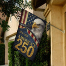 America’s 250 House Flag 1776–2026 Patriotic Eagle USA Banner