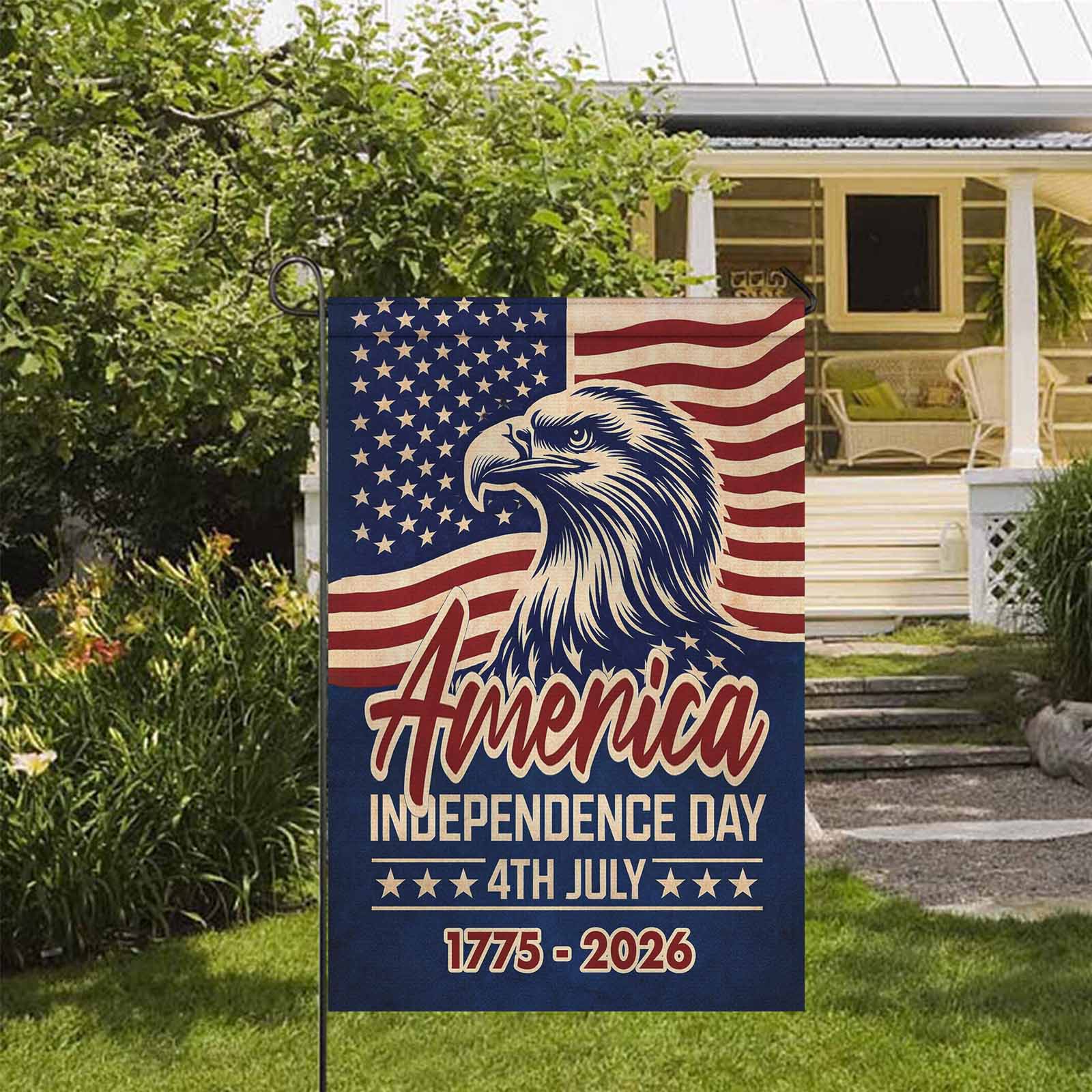 4th of July 250th Anniversary Garden Flag – 1776–2026 Independence Day Decor