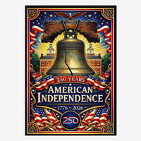 America 250 House Flag – 250 Years American Independence Liberty Bell 1776–2026