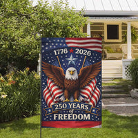 250 Years of Freedom Garden Flag 1776–2026 Patriotic Eagle Decor