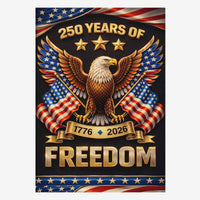 America 250 Patriotic Eagle House Flag USA 1776-2026 Freedom Flag