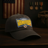 Custom Ranks & Text Premium Washed Denim Cap DC016