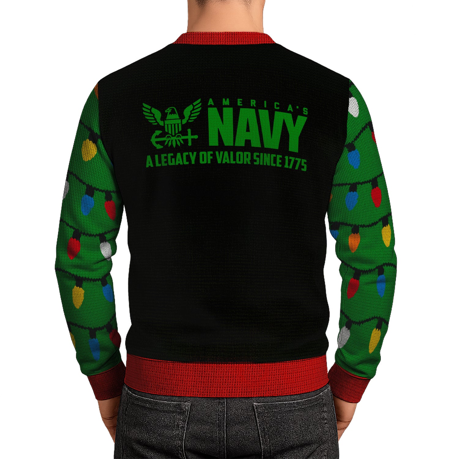 America's Navy A Legacy Of Valor Since 1775 Christmas Ugly Sweater