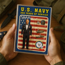 Personalized US Navy 250th Years Of Service Custom Figure Uniform Acrylic Block