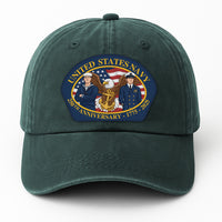 United Stetes Navy 250th Anivesary Premium Washed Denim Cap