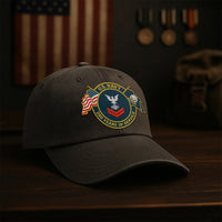 Custom Ranks & Text Premium Washed Denim Cap DC012