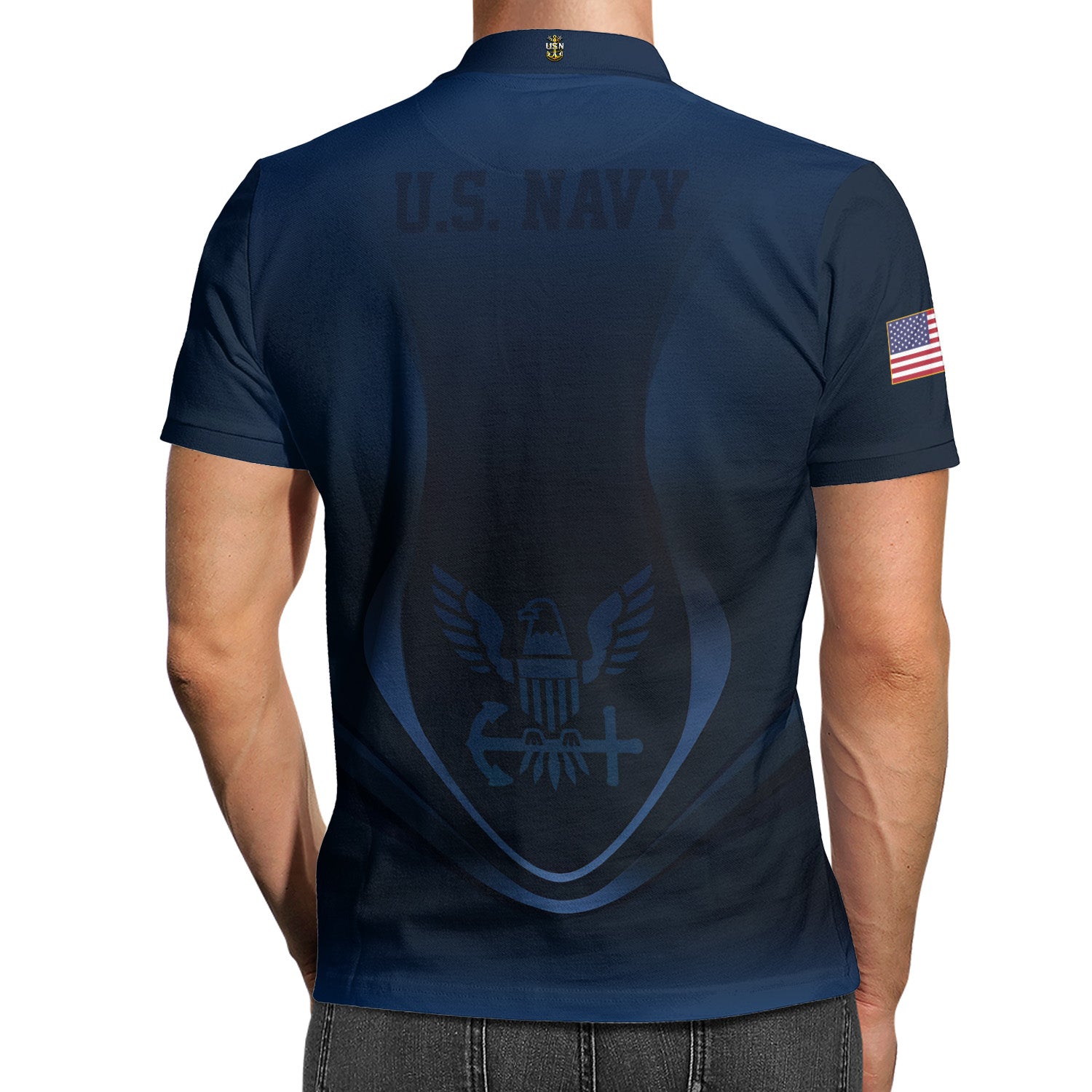 US Navy Polo Shirt – "Honor – Courage – Commitment" Polo