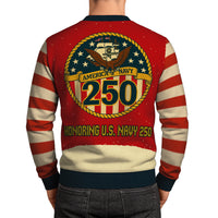 Honoring US Navy 250 Christmas Ugly Sweater