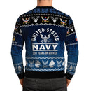 Personalized US Navy Christmas Ugly Sweater JUST07