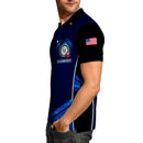 US Navy Polo Shirt – Bold Vertical Text & Navy Seal