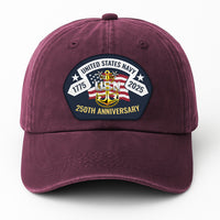 US Navy 250th Anivesary Premium Washed Denim Cap