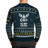 Personalized US Navy Christmas Ugly Sweater UST002