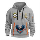 Custom US Navy Ranks Quarter Zip Hoodie TQZ01