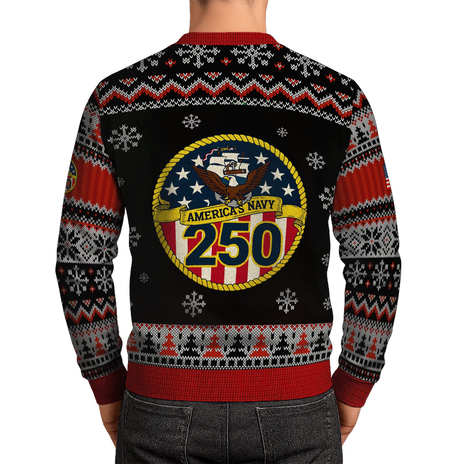 America's Navy 250 Christmas Ugly Sweater