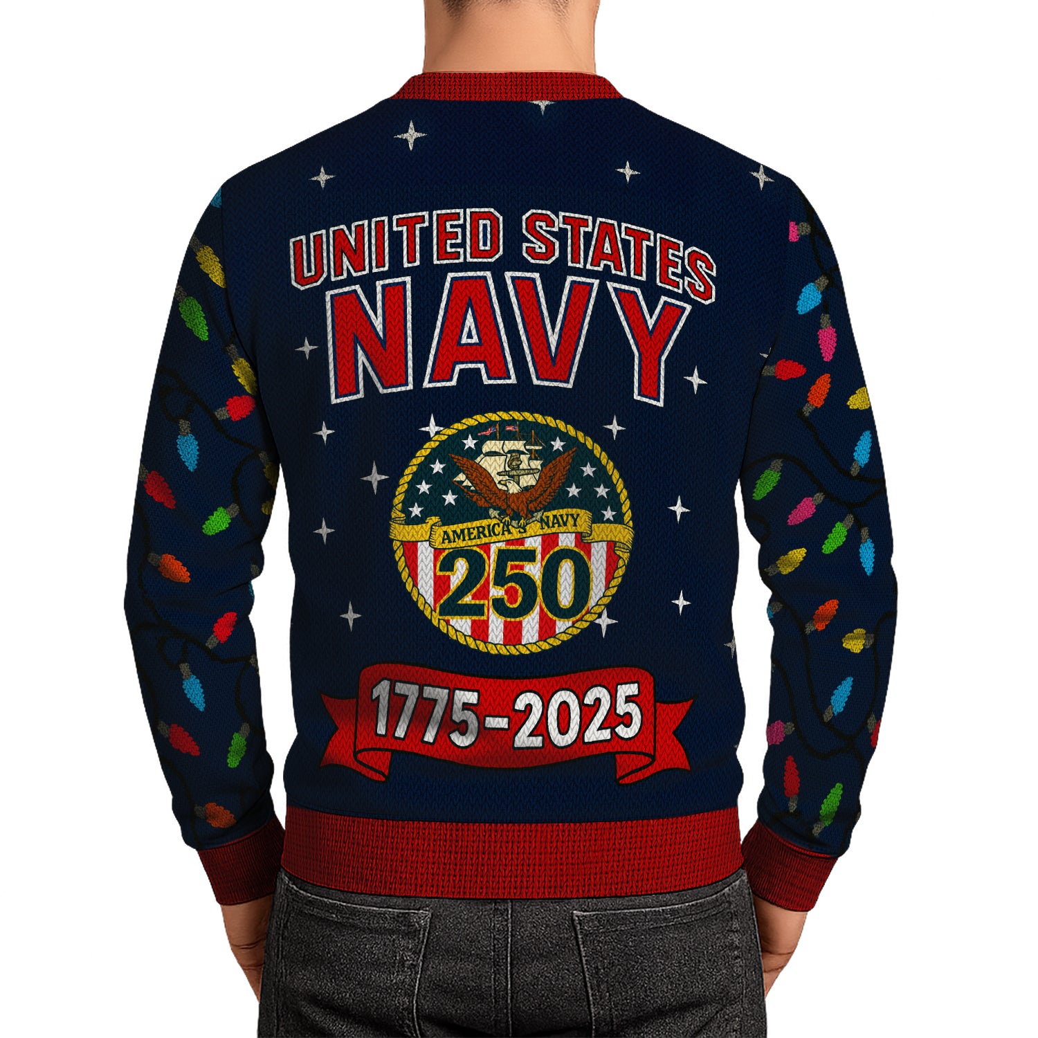 US Navy 1775 - 2025 Christmas Ugly Sweater