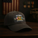 Custom Ranks & Text Premium Washed Denim Cap DC009