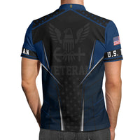 US Navy Veteran Polo Shirt – Bold Crest & Custom Rank Tribute Edition