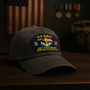 Custom Ranks & Text Premium Washed Denim Cap DC010