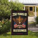 America 250 Garden Flag 250 Years of Blessings Patriotic Eagle Cross 1776-2026