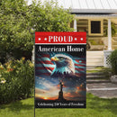 Proud American Home Garden Flag Patriotic Eagle Statue of Liberty 250 Years of Freedom USA Decor