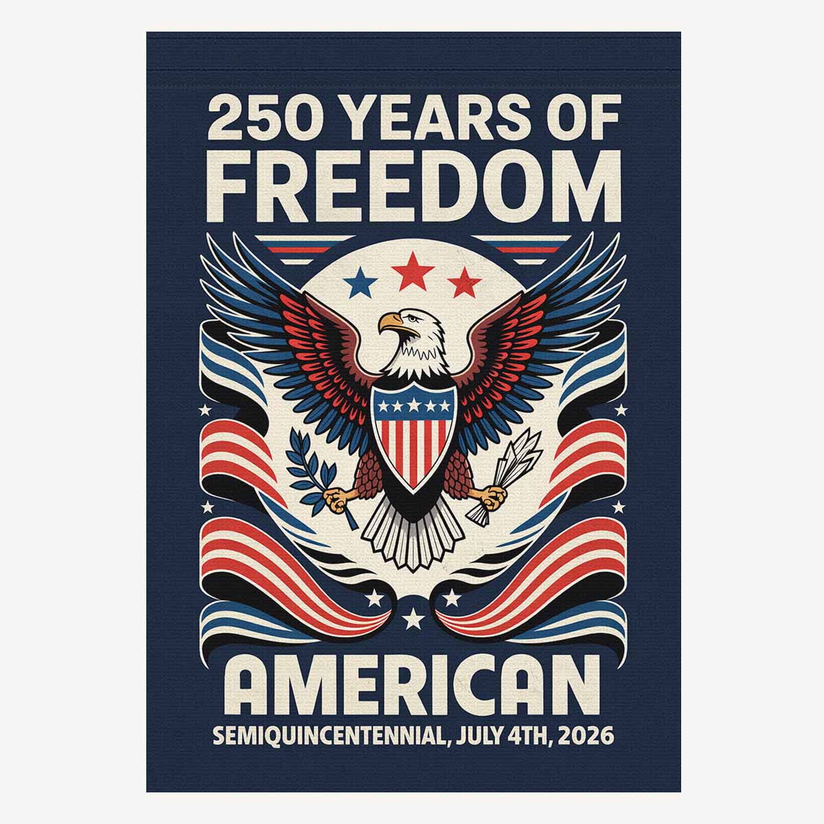 250 Years of Freedom House Flag American 1776–2026 Celebration