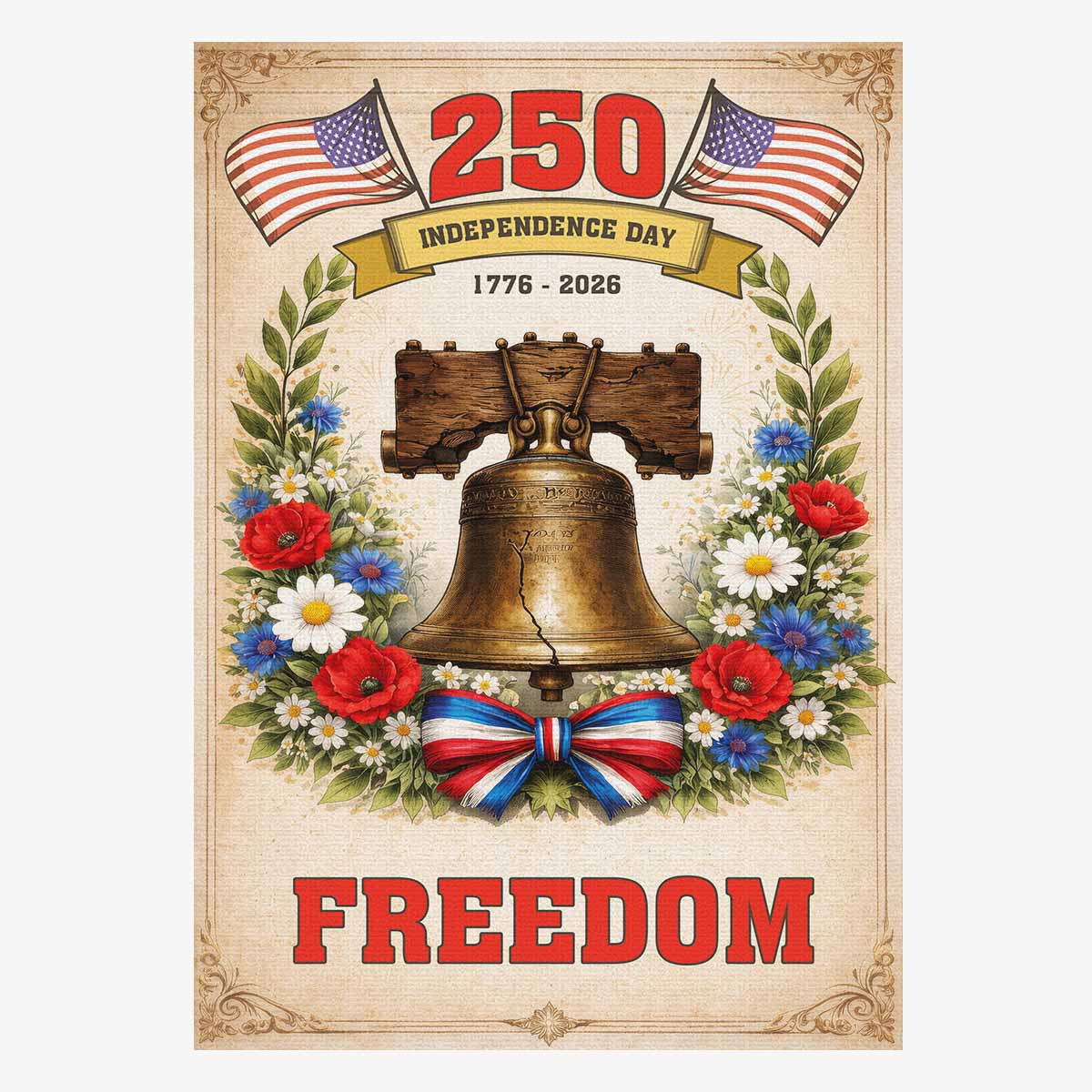 America 250 House Flag ΓÇô 1776ΓÇô2026 Independence Day Freedom Flag